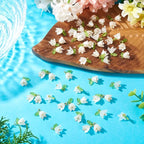 FASHEWELRY 60Pcs Pearl White Lily Flower Charms Acrylic Lily of the Valley - Image 6