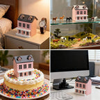 Miniature Villa Model Wooden Tiny House Compact Dollhouse Mini House Storage - Image 2