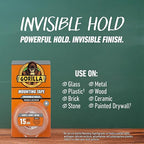 Gorilla Invisible Hold Mounting Tape, Holds up to 15 lbs, Permanent Bond - Image 3