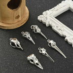 DanLingJewelry 30Pcs 6 Styles Antique Silver Raven Skull Bird Head Skeleton - Image 4
