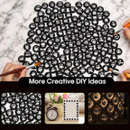 5 LB Black Glass Beads for Vases, Glass Pebbles - Image 3