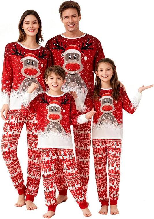 Awoscut Family Christmas Pajamas Matching Pajamas for Family, Xmas PJs Sets Holiday Sleepwear