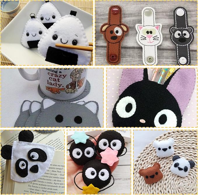 15Pcs White Stiff Felt Fabric Sheets, - Image 3