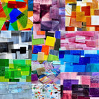 ILLUCKAI 2.2lb Pink Stained Glass Scraps, Irregular Stained Glass Sheets - Image 5