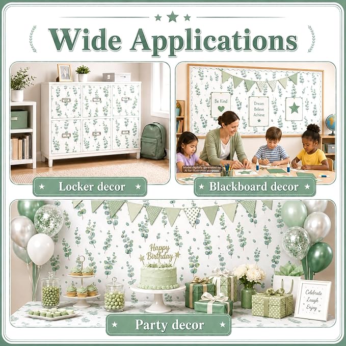 Eucalyptus Bulletin Board Roll Non-Woven Fabric Poster | Back to School - Image 7