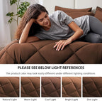 Love's cabin Full Comforter Set Brown, 7 Pieces Full Bed in a Bag, All Season - Image 5