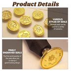 Wax Seal Stamp Kit, DIY Crafts, Greeting Cards, Gift Decoration - Image 4