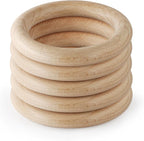 FoDau770 10pcs Natural Beech Wooden Rings, Unfinished Solid Wood Rings Heavy by FoDau770
