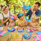 36Pcs EVA Foam Visor Summer Crafts Sun Hat Crafts Kits DIY Beach Sun Visor Hat - Image 6