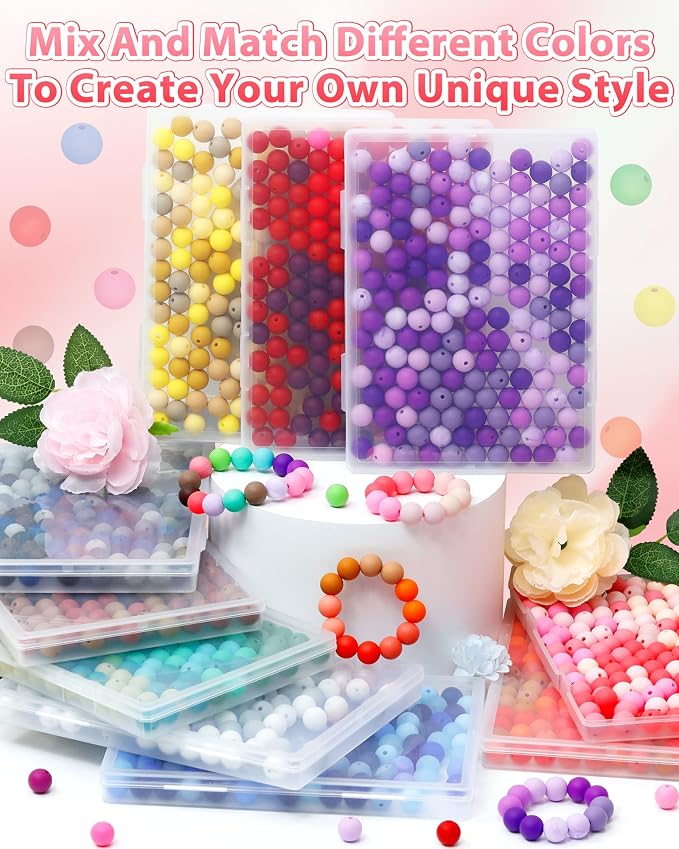 160PCS FIVEIZERO 12mm Silicone Beads - Image 6