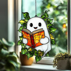 Reading Garden Ghost Acrylic Suncatcher by Unknown