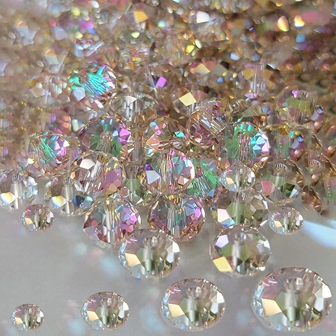800Pcs 4/6/8/10mm Crystal Glass Beads by Laopottbeads