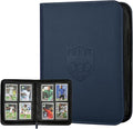 4 Pocket Ringless Side Loading Trading Card Binder, 160 Cards PU Fixed Page by GERMUN