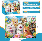 500 Piece Puzzles for Adults, Laughing Cats Large Piece Jigsaw Puzzle for - Image 2