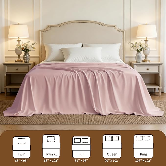HBHLFZ King Flat Sheets Only 2 Pack - Image 3