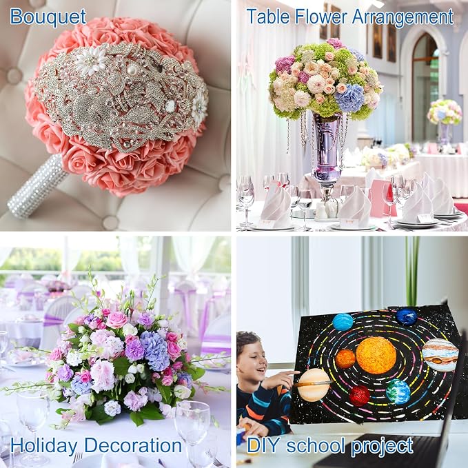 Yalumo Half Foam Balls for Crafts, 10 Pack Multi-Size Smooth Polystyrene Half - Image 7