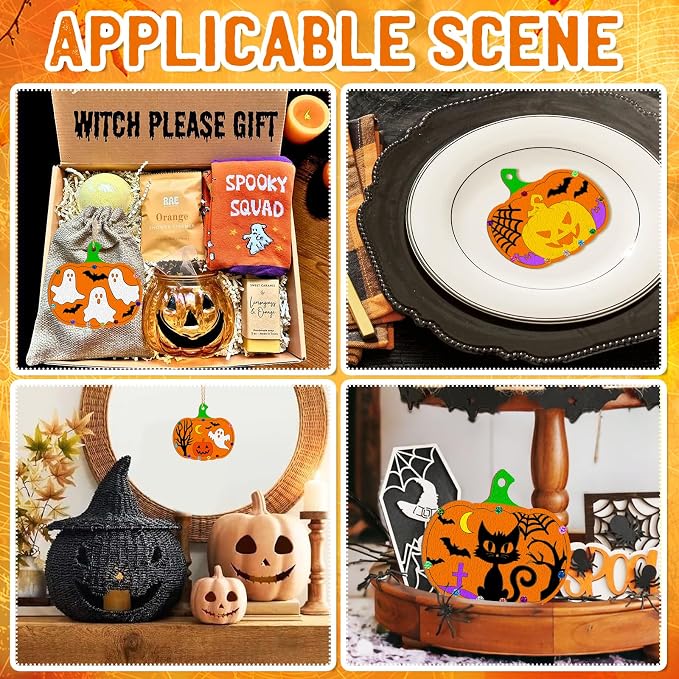36PCS Wooden Pumpkins Ornaments to Paint Halloween Thanksgiving Decoration - Image 6