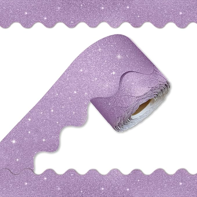 70Ft Shine Bulletin Board Borders，Scalloped Poster Boards Decorations Trim by Unknown