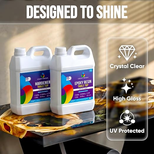 CRAFT RESIN Table Top Epoxy Resin Kit 1 Gallon – Ultra Clear, High-Gloss - Image 6