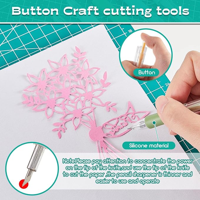 12 Pieces Art Cutting Tools Knife Pen Craft Paper Cutter Pen Carving Tools - Image 4