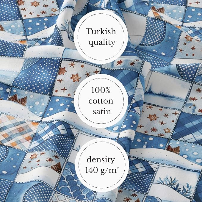 100% Cotton Fabric by the Yard – Turkish Quality Quilting & Sewing Fabric - Image 6