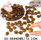 1LB Glass Marbles, Transparent and Smooth Flat Glass Beads - Image 3