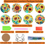 TDOOW Diamond Art Coasters Kits, 5D DIY Crafts Art Kits - Image 3