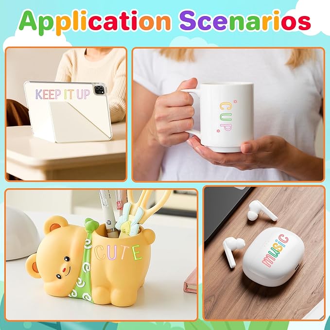 Letter Stickers 0.5 inch, Self-Adhesive Vinyl Waterproof ABC Letter Stickers - Image 8
