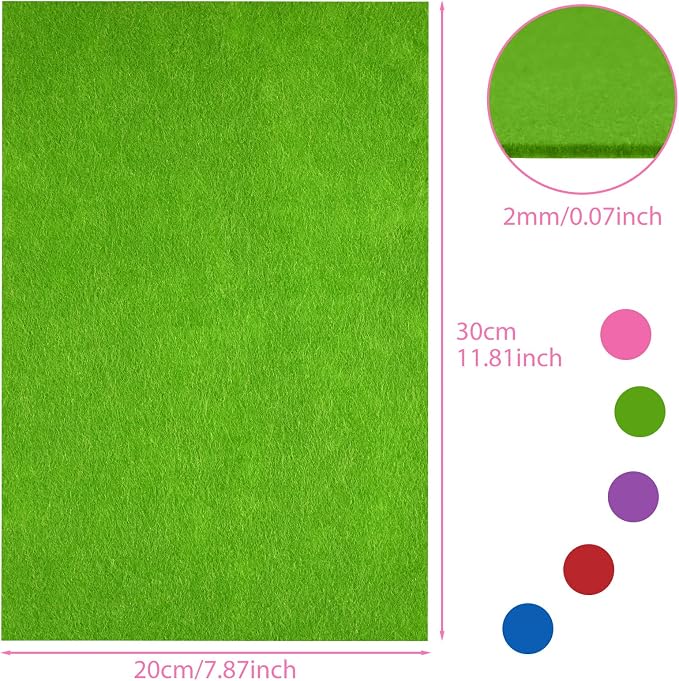 NEBURORA 20 Pcs 2mm Thick Stiff Felt Sheets - Image 2