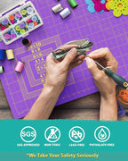 G+ Self-Healing Cutting Mat, True A3 12 x 18" Purple/Black Eco-Friendly - Image 3
