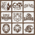 yhslmh Lion Tiger Stencils for Painting on Wood Reusable Animal Spray Paint by Yhslmh