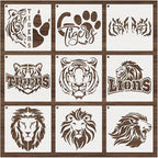 yhslmh Lion Tiger Stencils for Painting on Wood Reusable Animal Spray Paint - Image 8