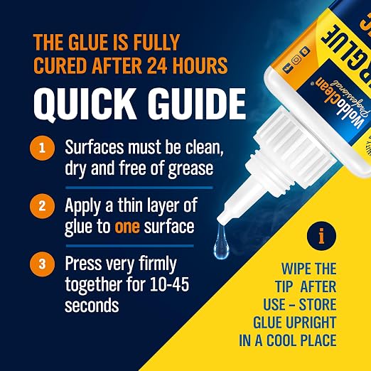 WoldoClean Super Glue for Plastic 50g for Instant Strength - Image 7