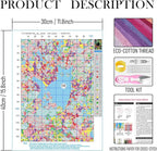 RLTXBUK Vintage Floral Black Cat Cross Stitch Kits, Cat Mom Lovers Gifts - Image 2