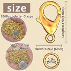 700Pcs Lobster Claw Clasps and Open Jump Rings Set, Lobster Clasps - Image 2