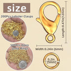 700Pcs Lobster Claw Clasps and Open Jump Rings Set, Lobster Clasps - Image 2