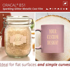 ORACAL 851 Cast Bridal Pink Lace Metallic Sparkle Glitter Craft Film Premium - Image 2