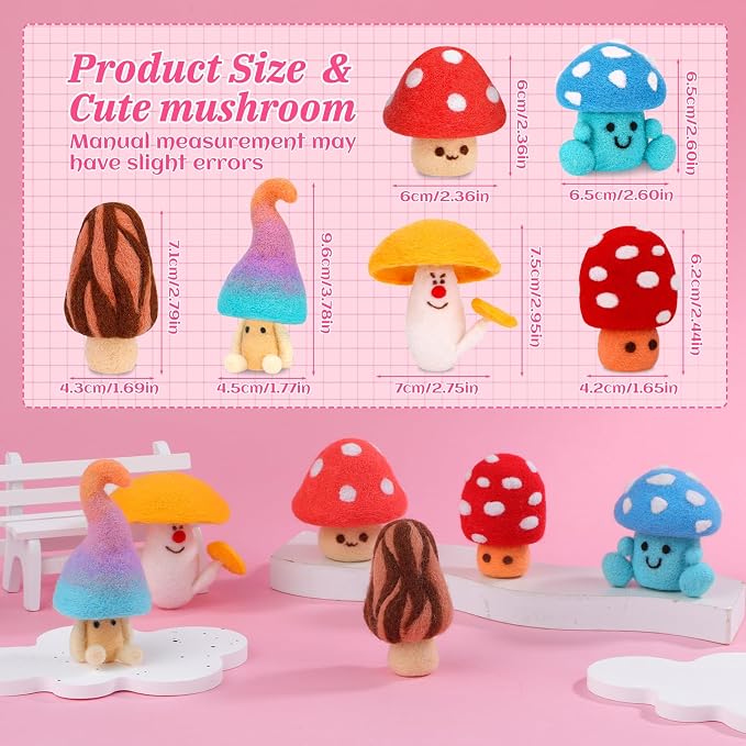 UOOU Needle Felting Kit, Mushroom Needle Felting Beginners Kit, Needle Felting - Image 5
