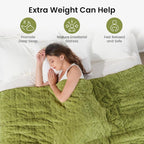 Drewin Weighted Blanket Twin Size 15 lbs, Cozy Jacquard Sherpa Weighted Blankets - Image 2