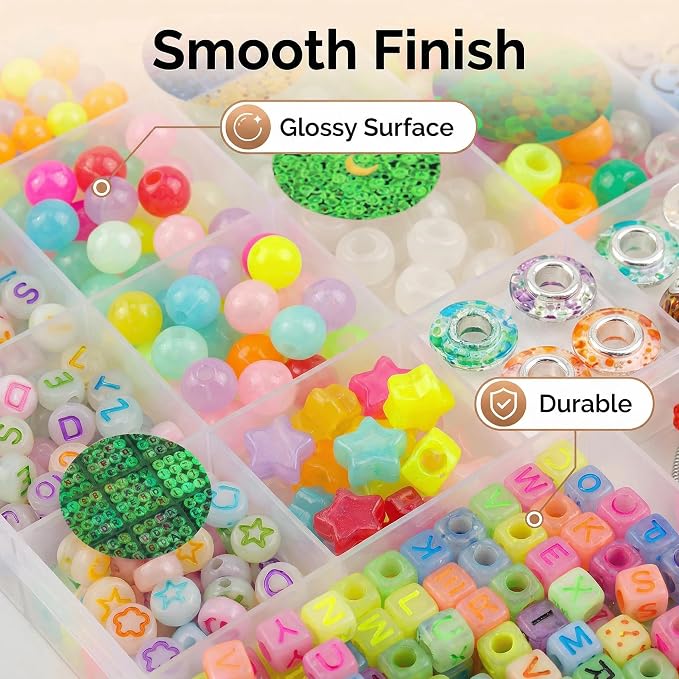 Hardy Guo Glow Pony Beads Bracelet Making Kit Beads - Image 3