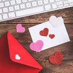 Coopay 300Pcs Foam Stickers Glitter Hearts Foam Stickers Self Adhesive Heart - Image 6