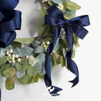 HUIHUANG Navy Blue Satin Wired Ribbon 1-1/2 inch Navy Double-Faced Satin Wire - Image 7
