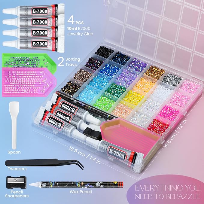 30000 Pcs Resin Jelly Rhinestones Kit, All-in-One Bedazzling Kit - Image 2