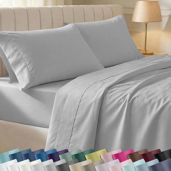 California Design Den Soft 100% Cotton Sheets Queen Size Set, 400 TC Good by CaliforniaDesignDen
