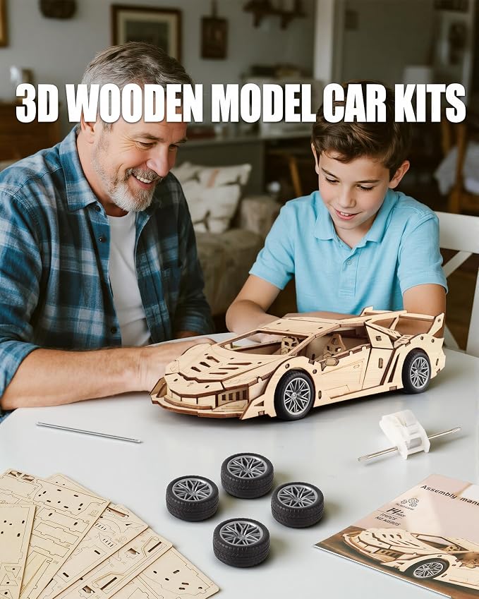 3D Wooden Puzzles for Adult, Brain Teaser DIY Hobbies Gifts for Men Teens - Image 7