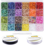 EuTengHao 9600pcs Tube Beads Kit Glass Bugle Seed Beads Small Craft Beads by EuTengHao