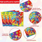 200pcs 60's Hippie Party Plates Napkins Groovy Paper Tableware Set Tie Dye Cake - Image 4