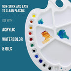 U.S. Art Supply 10" x 13.5" Clear Oval Acrylic Painting Palette - Image 4