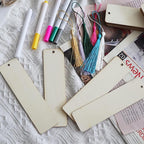 SWATOM Wood Bookmarks Blank DIY Wooden Bookmark Craft Bulk 30 PCS Unfinished - Image 5