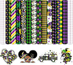 Tintnut Mardi Gras Permanent Vinyl 12 Sheets 12''x10'' Adhesive Vinyl | Shrove by Tintnut